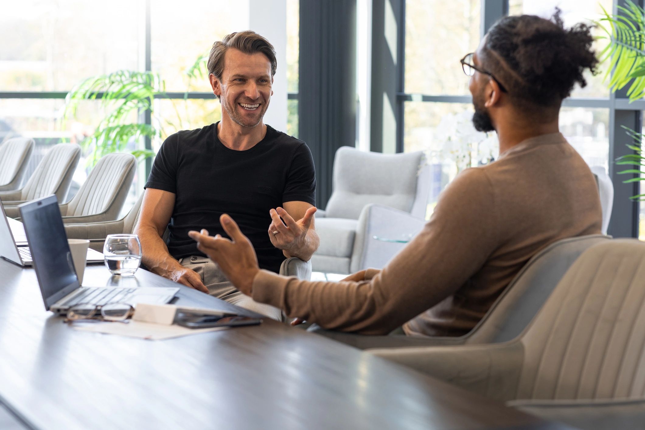 Insurance consultation meeting with advisor and client